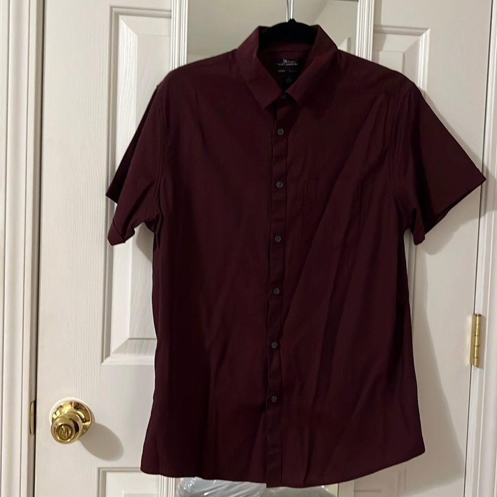 Men’s Mark Anthony Luxury Short Sleeve Button Up